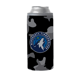 Minnesota Timberwolves Black Camo 12oz Slim Can Coolie