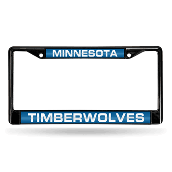Minnesota Timberwolves Black Laser Chrome Frame