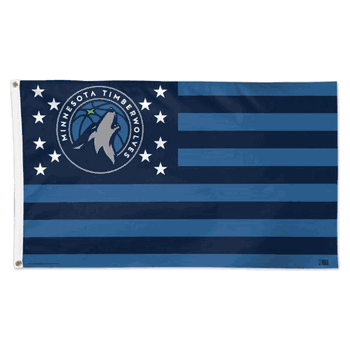 Minnesota Timberwolves Flag 3x5 Deluxe Style Stars and Stripes Design