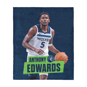 Minnesota Timberwolves NBA Anthony Edwards Silk Touch Throw Blanket 50 x 60 inches