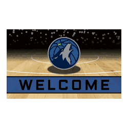 Minnesota Timberwolves Rubber Door Mat - 18in. x 30in.