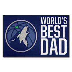 Minnesota Timberwolves Starter Mat Accent Rug - 19in. x 30in. World's Best Dad Starter Mat