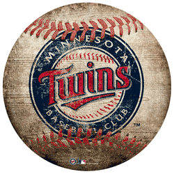 Minnesota Twins 12" Baseball Shaped Sign