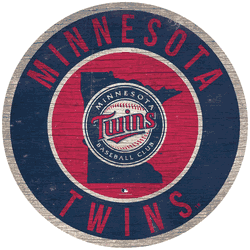 Minnesota Twins 12 in. Circle w/ State Sign
