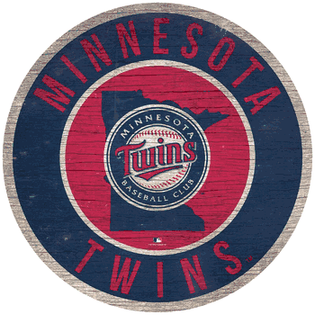 Minnesota Twins 12 in. Circle w/ State Sign