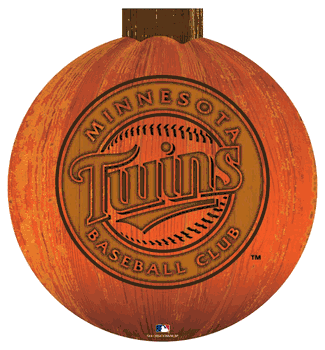 Minnesota Twins 12 in. Halloween Pumpkin Sign