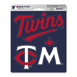 Minnesota Twins 3 Piece Decal Sticker Set