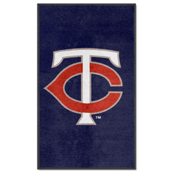 Minnesota Twins 3X5 High-Traffic Mat with Durable Rubber Backing - Portrait Orientation