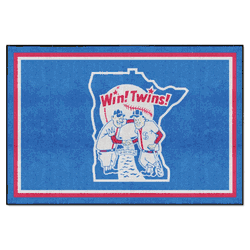 Minnesota Twins 5ft. x 8 ft. Plush Area Rug - Retro Collection