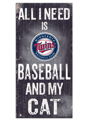 Minnesota Twins Baseball and My Cat 6x12 Sign