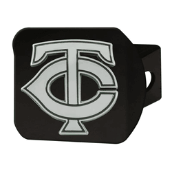 Minnesota Twins Black Metal Hitch Cover with Metal Chrome 3D Emblem