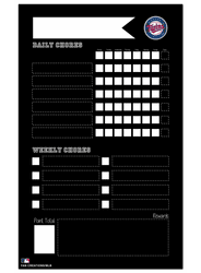 Minnesota Twins Chore Chalk Board 11x19 Sign