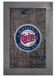 Minnesota Twins City Map 11x19 Sign