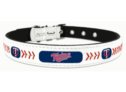 Minnesota Twins Classic Leather Small Baseball Collar