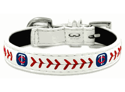 Minnesota Twins Classic Leather Toy Baseball Collar