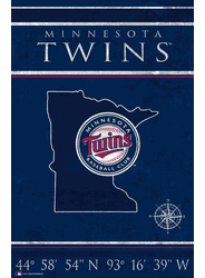 Minnesota Twins Coordinates 17x26