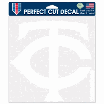Minnesota Twins Decal 8x8 White
