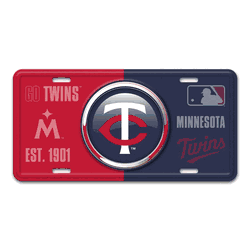 Minnesota Twins Embossed Metal License Plate