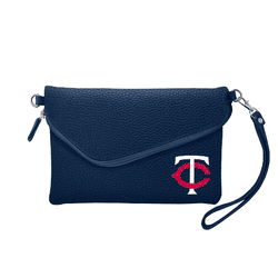 Minnesota Twins Fold Over Crossbody Pebble Navy