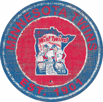 Minnesota Twins Heritage Logo Round Sign