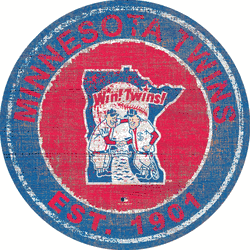 Minnesota Twins Heritage Logo Round Sign