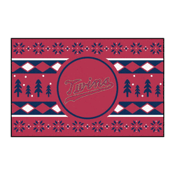 Minnesota Twins Holiday Sweater Starter Mat Accent Rug - 19in. x 30in.