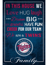 Minnesota Twins In This House 17x26