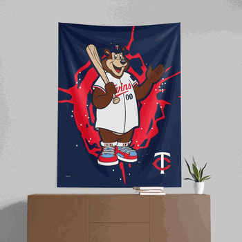 Minnesota Twins Mascot Wall Hanging 50x60 Inches