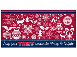 Minnesota Twins Merry and Bright 6x12 Sign