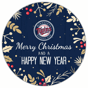 Minnesota Twins Merry Christmas & New Year 12in Circle