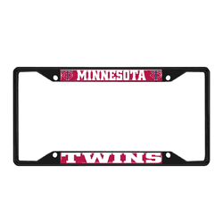 Minnesota Twins Metal License Plate Frame Black Finish