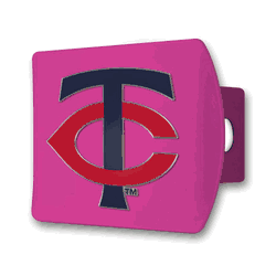 Minnesota Twins Pink Metal Hitch Cover with  3D Color Emblem