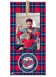 Minnesota Twins Plaid Clothespin 6x12 Sign