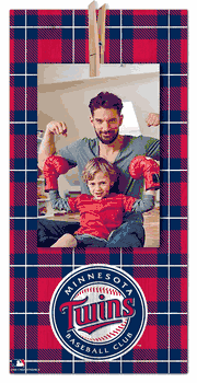 Minnesota Twins Plaid Clothespin 6x12 Sign