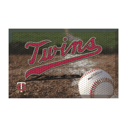 Minnesota Twins Rubber Scraper Door Mat