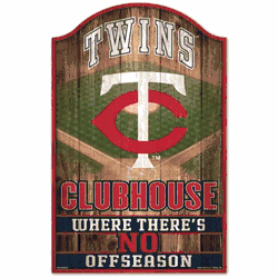 Minnesota Twins Sign 11x17 Wood Fan Cave Design