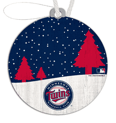 Minnesota Twins Snow Scene Ornament