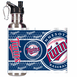 Minnesota Twins Stainless Steel Water Bottle with Hi-Def Metallic Graphics