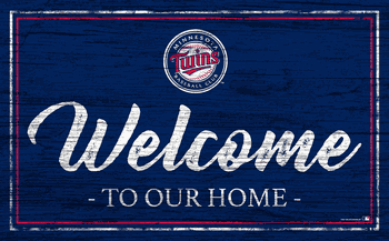 Minnesota Twins Team Color Welcome 11x19 Sign