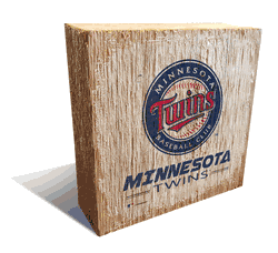 Minnesota Twins Team Logo Block 6X6