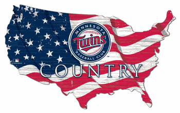 Minnesota Twins USA Shape Flag Cutout