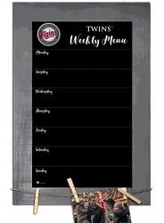 Minnesota Twins Weekly Chalkboard with frame & clothespins 11x19 Sign