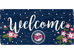 Minnesota Twins Welcome Floral 6x12 Sign
