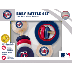 Minnesota Twins Wood Rattle Set