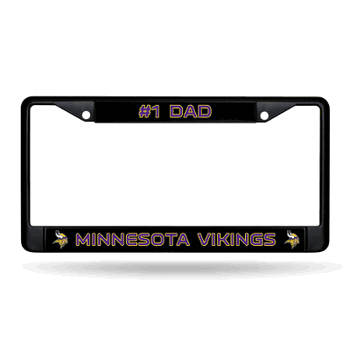 Minnesota Vikings #1 Dad Black Chrome Frame with Decal Inserts 12