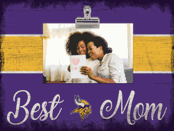 Minnesota Vikings 10" x 8" Best Mom with Stripe Clip Frame