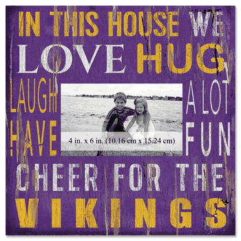 Minnesota Vikings 10x10 In This House Frame