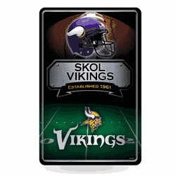 Minnesota Vikings  11" x 17" Metal Home Dcor Sign