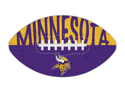 Minnesota Vikings 12" Football Cutout Sign with City Name