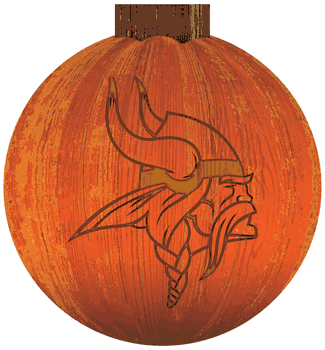 Minnesota Vikings 12 in. Halloween Pumpkin Sign
